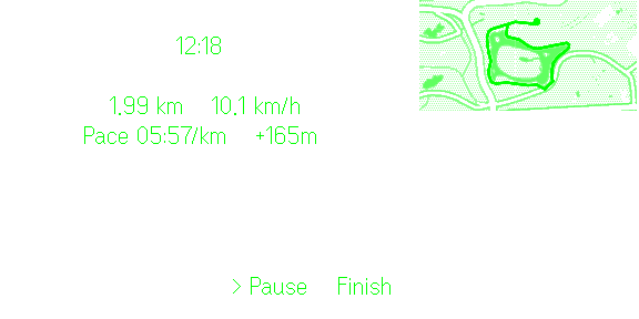 Activity Tracker glasses display